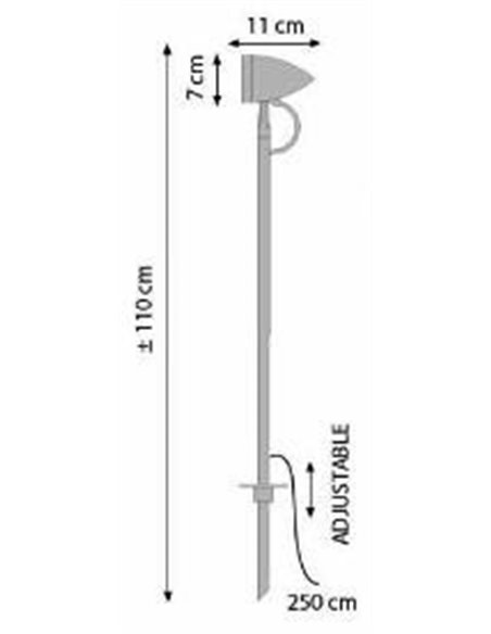 Royal Botania Bullet Bollard 110 cm