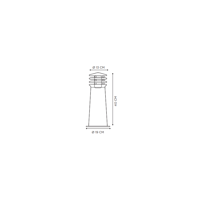 Royal Botania Rusty Lampe borne 40cm LED