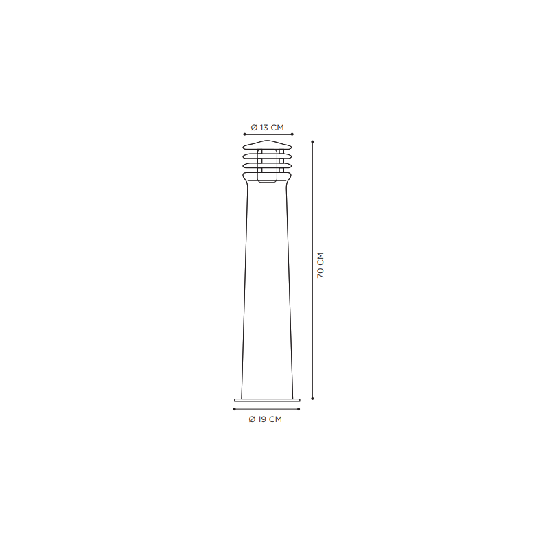 Royal Botania Rusty Lampe borne 70cm LED