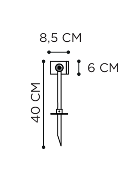 Royal Botania Spotty 230 Gu10 Groundspot 40Cm lampadaire extérieurs