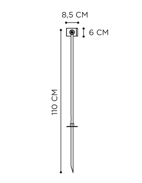 Royal Botania Spotty 230 Gu10 Groundspot 110Cm lampadaire extérieurs