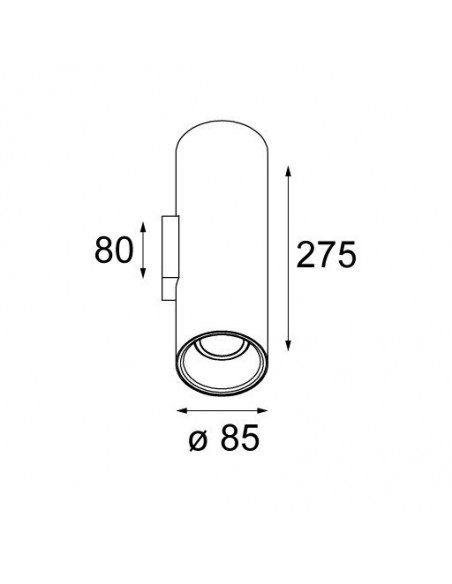 Modular Lotis tubed wall 2x GU10 Wall lamp