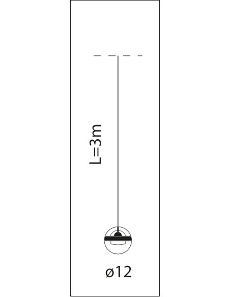 LUMINA LIMBUS MODULAR CABLE 3 MT Lampe a suspension