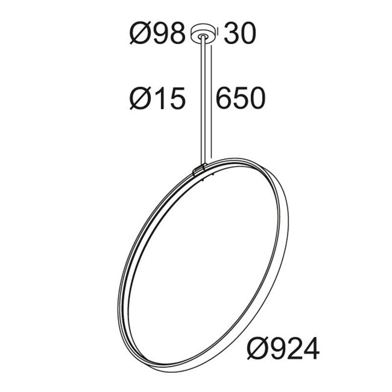 Delta Light SUPERLOOP VR 90 SBL Hanglamp