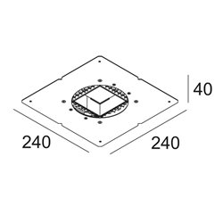 Delta Light MOUNTING KIT 75 TRIMLESS O.F.A.