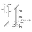 Delta Light POLESANO 4M - 3 BASE Tuinpaal