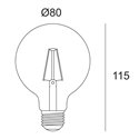 Delta Light LED FILAMENT GL80 E27 8W 2700K