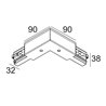 Delta Light TRACK 3F DIM H CORNER 90° IN