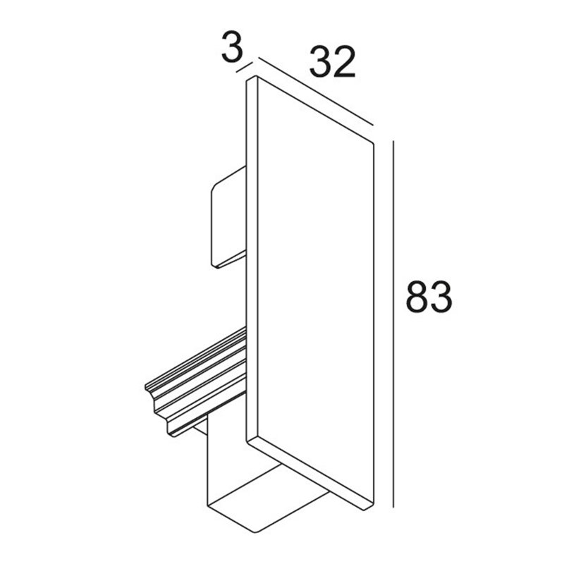 Delta Light TRACK 3F DIM H END CAP