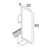 Delta Light TRACK 3F DIM H END CAP