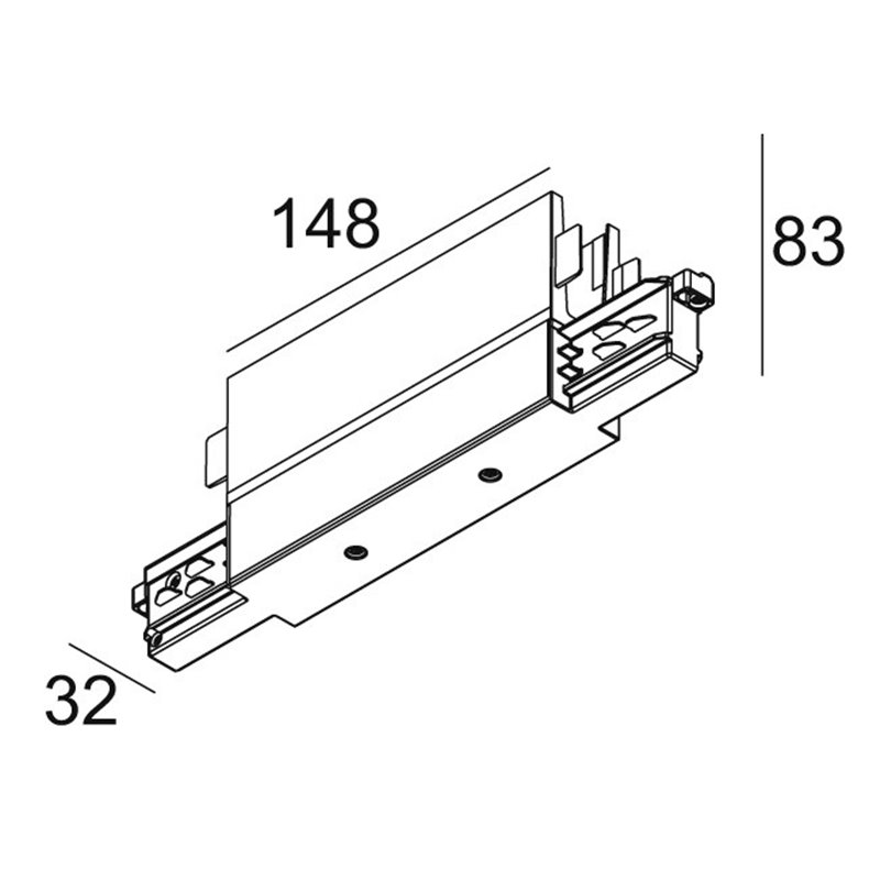 Delta Light TRACK 3F DIM H MIDDLE SUPPLY