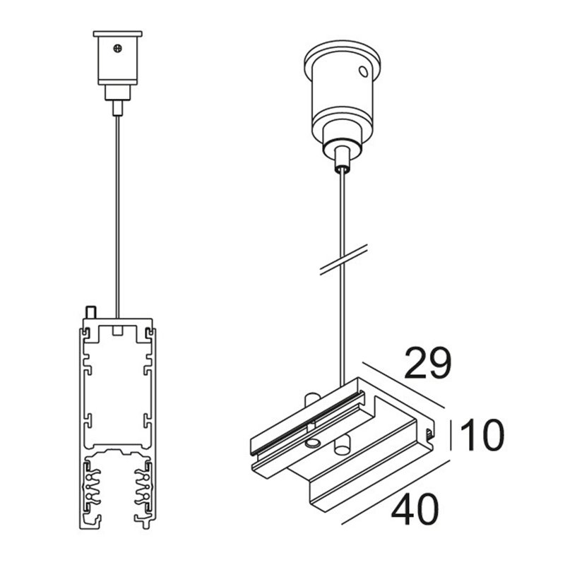 Delta Light TRACK 3F DIM H SUSPENSION 3,0m