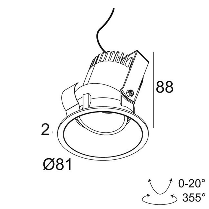 Delta Light PARTOU OK Recessed spot
