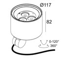 Delta Light FRAX SB SUPERSPOT Vloerlamp / Wandlamp