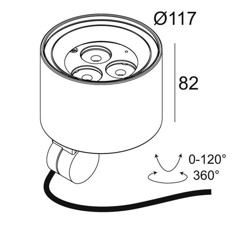 Delta Light FRAX SB SUPERSPOT Vloerlamp / Wandlamp