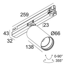 Delta Light SPY 66 TW ADM DIM5 Trackverlichting