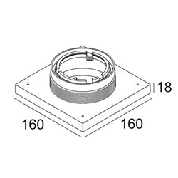 Delta Light MOUNTING KIT R102 TRIMLESS CSC