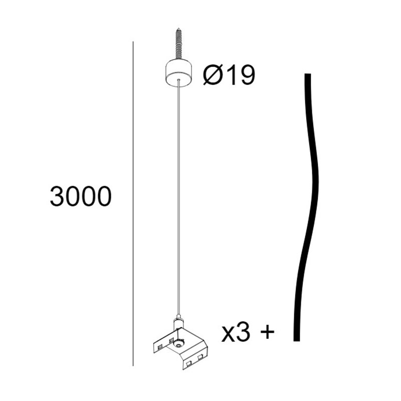 Delta Light Inf40 Sq 320/360 - Suspension Set 3,0M
