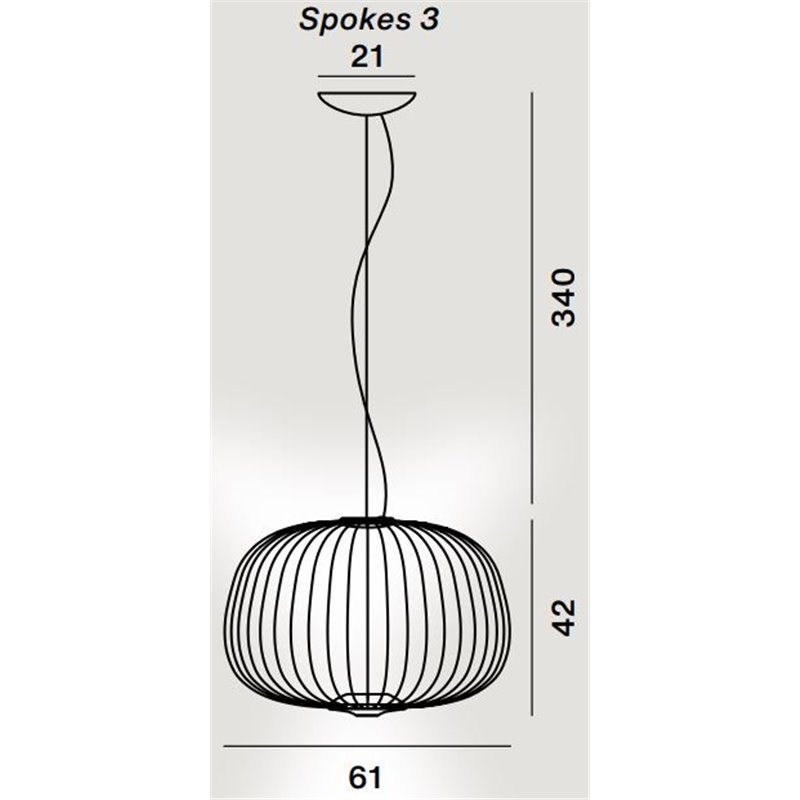 Foscarini Spokes 3 Susp. 10M Hanglamp