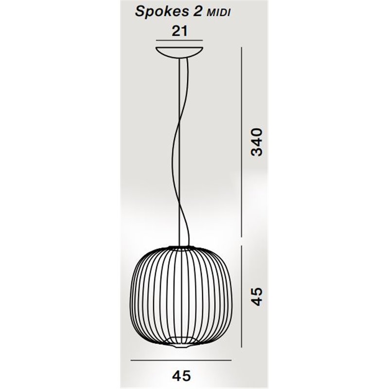 Foscarini Spokes 2 Midi Mylight Susp. 10M Lampe A Suspension