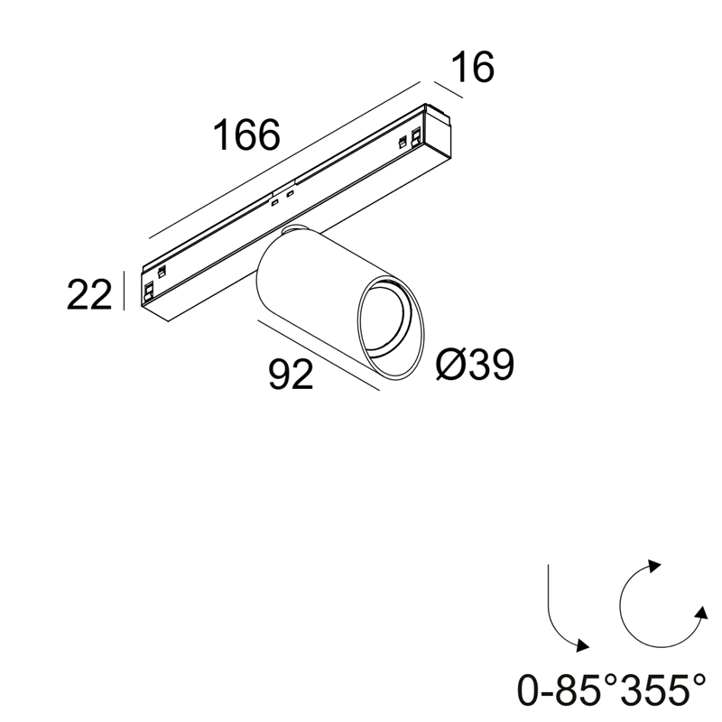 Delta Light M26L - Spy 39 Wallwash Soft Trackverlichting