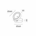 Wever & Ducré X-Beam Round Outdoor Wall / Floor Surf Proj 1.0 Led Tuinpaal