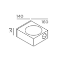 IP44 Luci Control Wandlamp