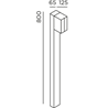 IP44 Cut Bollard Garden Light