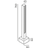 IP44 Lin 70 Poller Poteau de Jardin