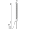 IP44 Lin 70 Spike Poteau de Jardin