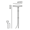IP44 Pad Poteau de Jardin