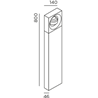 IP44 Pip Poller lampadaire
