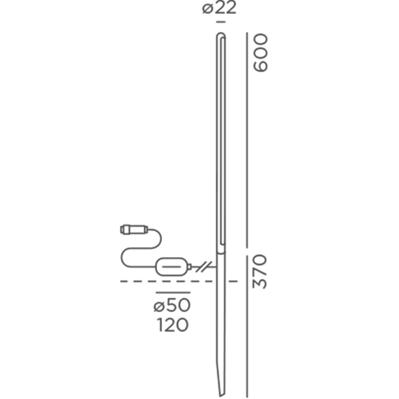 IP44 Kal M Connect Poteau de Jardin