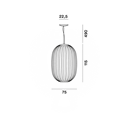 Foscarini Plass Media E27+Gu10 Susp. 10M Hanglamp