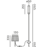 IP44 Reed M Poteau de Jardin Solaire