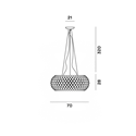 Foscarini Caboche Plus Grande Susp. 10M Hanglamp