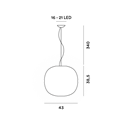 Foscarini Gem Susp. 10M Hanglamp