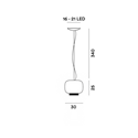 Foscarini Chouchin 3 Reverse Led Susp. 10M Hanglamp