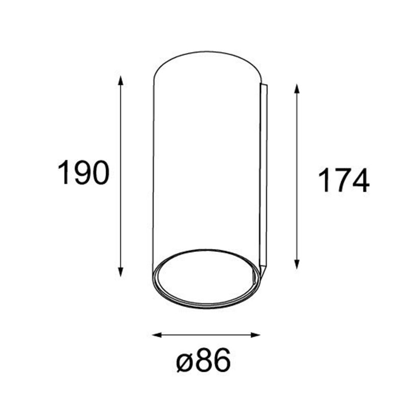 Modular Smart tubed wall 82 XL 1x LED warm dim GI