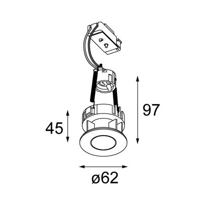 Modular Tetrix Pinhole 62 GU10 for LED