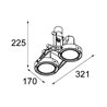 Modular Nomad 2x PAR30 Wall lamp / Ceiling lamp