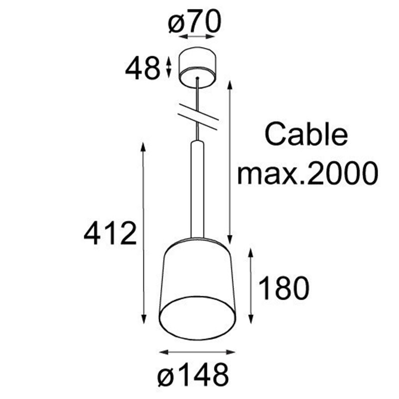 Modular Tulip bloom (power feed surface) E27 Hanglamp - Outlet