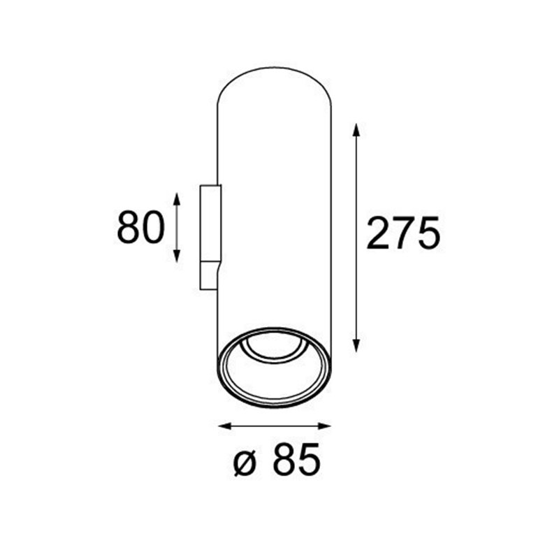 Modular Lotis tubed wall 2x GU10 Wall lamp