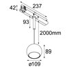 Modular Marbul suspension track LED Éclairage sur rail
