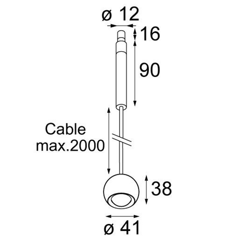 Modular Marbulito suspension jack LED Hanglamp