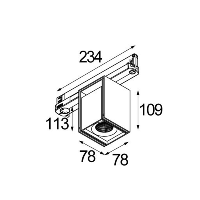 Modular Rektor track 1x LED warm dim Éclairage sur rail