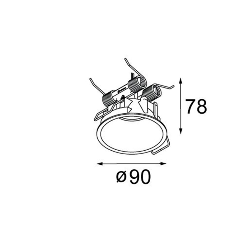 Modular Modupoint LED Ø90 deep recessed 1x