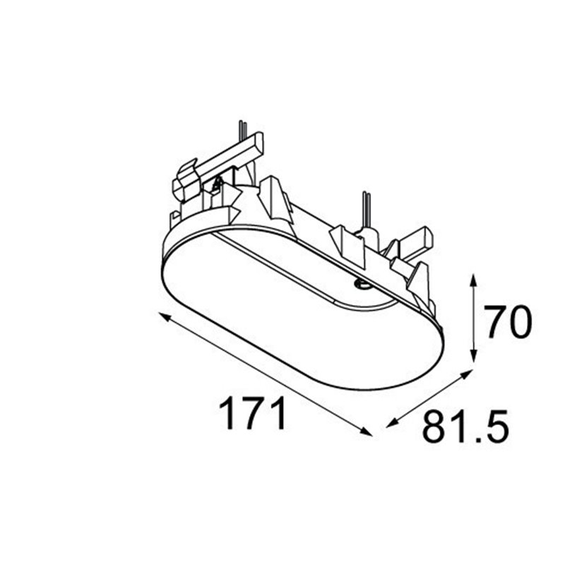 Modular Modupoint LED Ø82 deep recessed trimless 2x