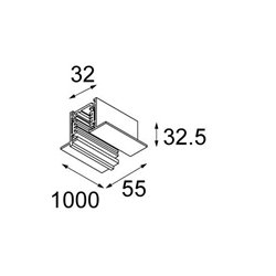 Modular Track recessed profile 1m 