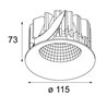 Modular Smart cake 115 LED wide GE Recessed spot